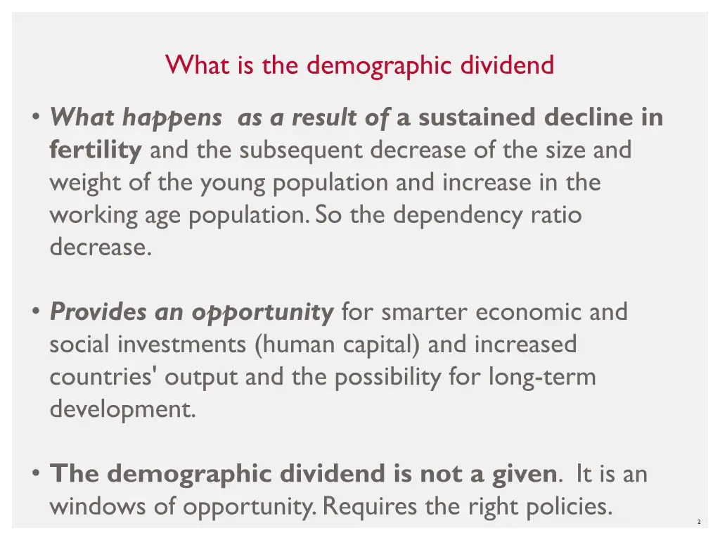 what is the demographic dividend