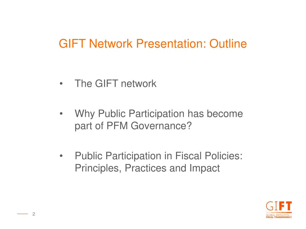 gift network presentation outline