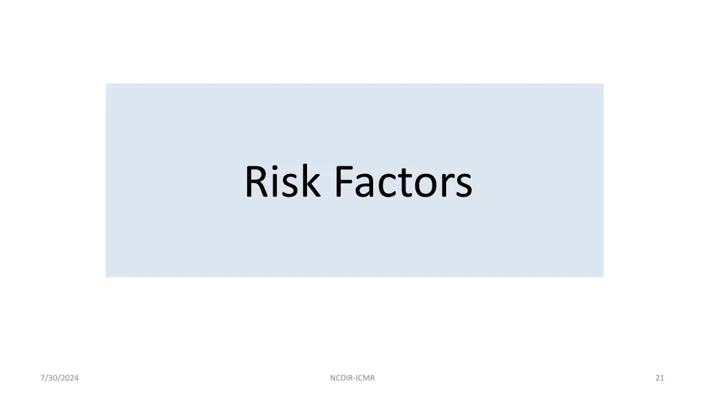 risk factors