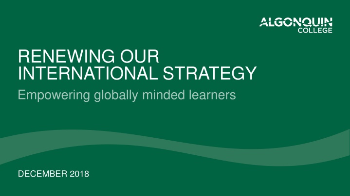 renewing our international strategy empowering