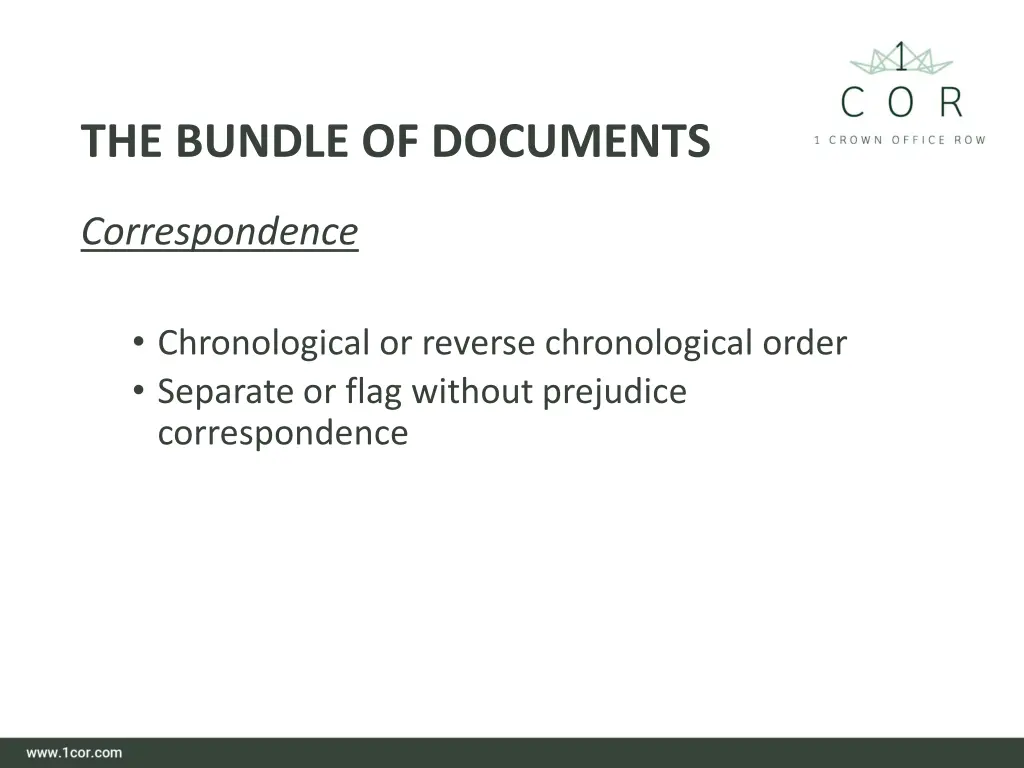 the bundle of documents 1