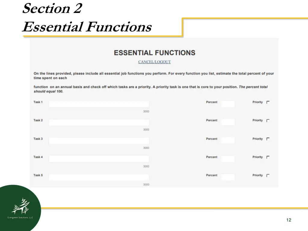 section 2 essential functions