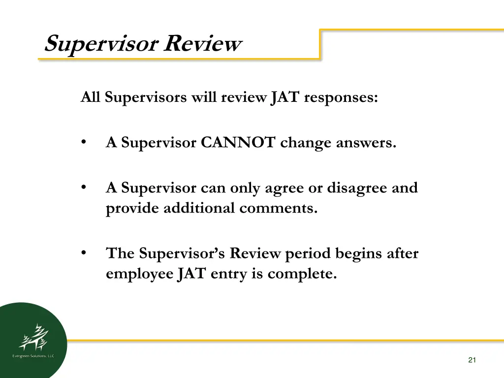 supervisor review