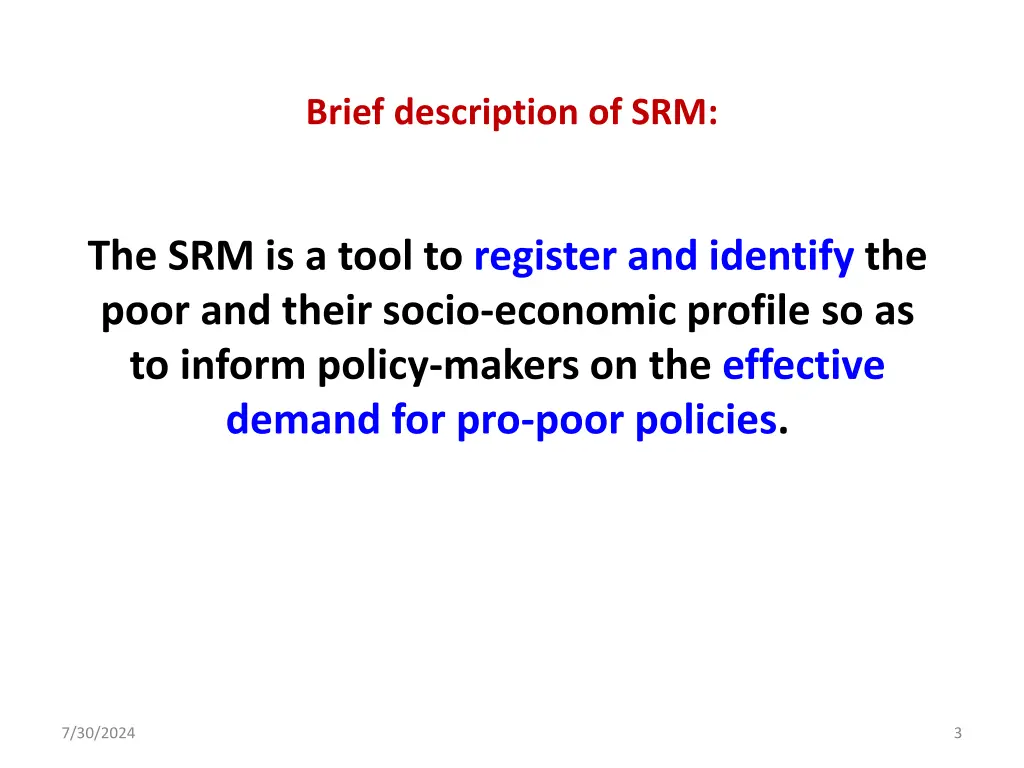 brief description of srm