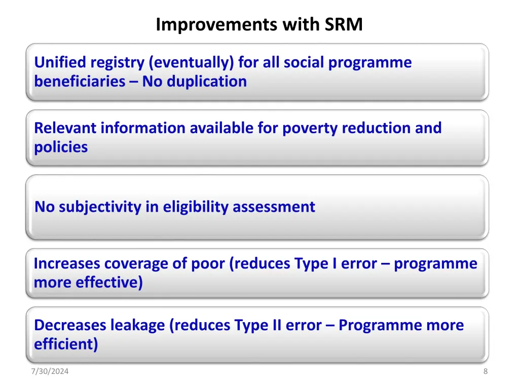 improvements with srm