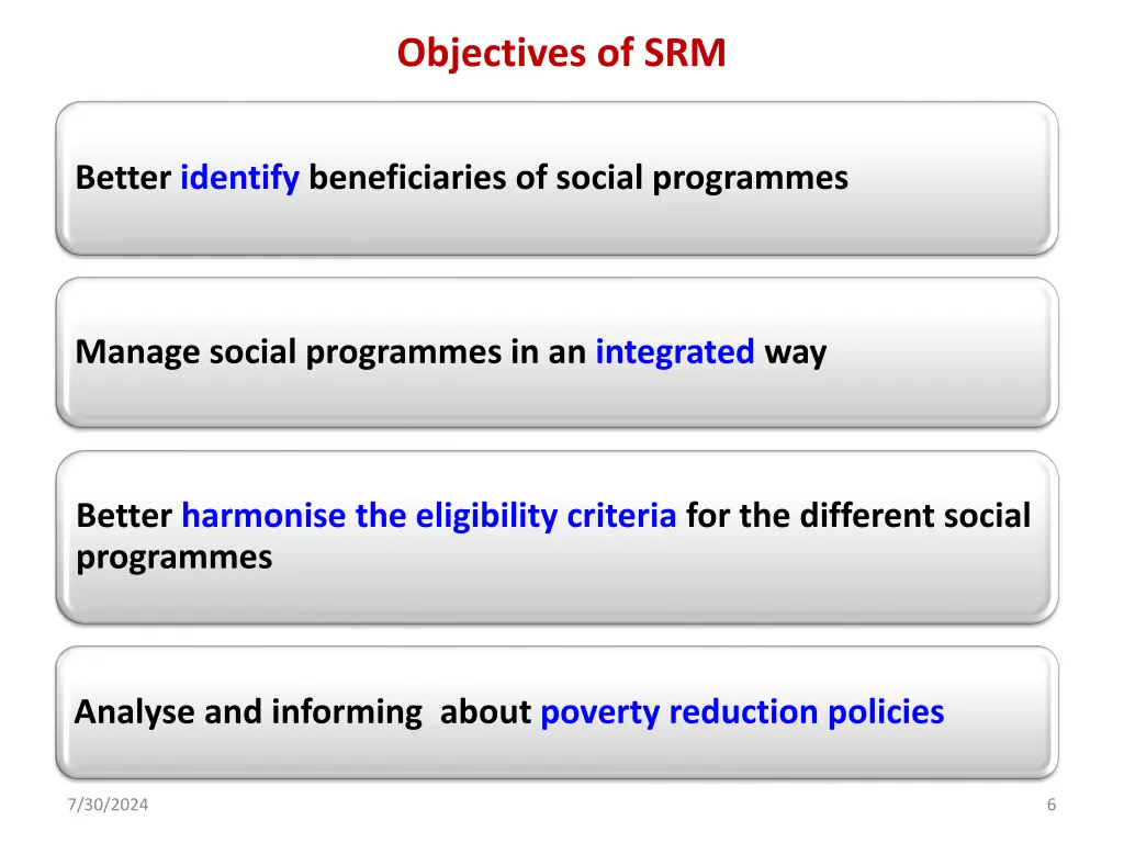 objectives of srm