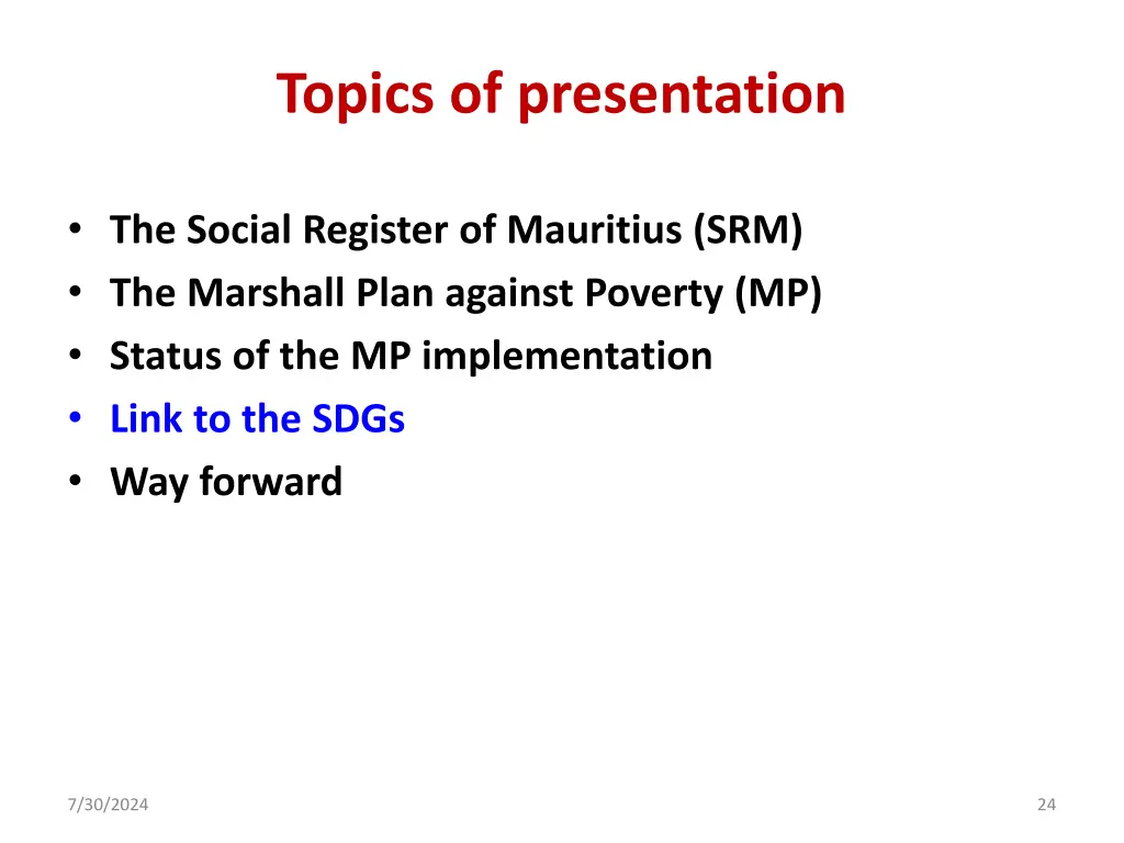 topics of presentation 3