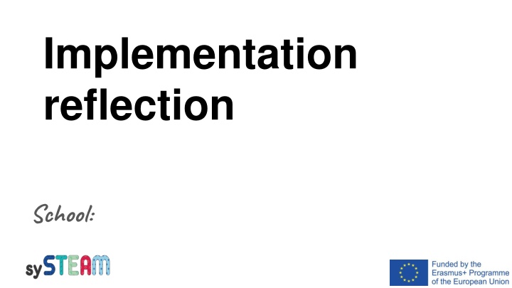 implementation reflection