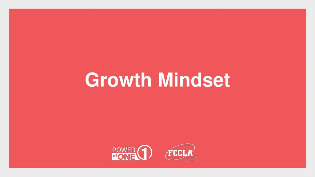 growth mindset