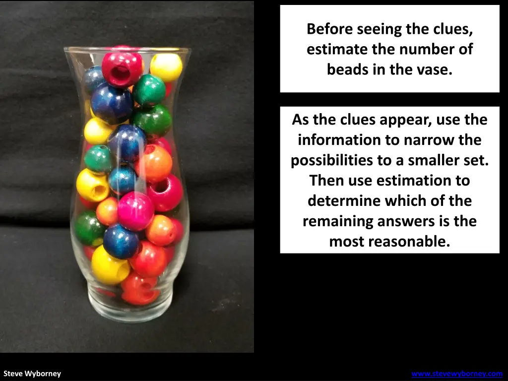 before seeing the clues estimate the number