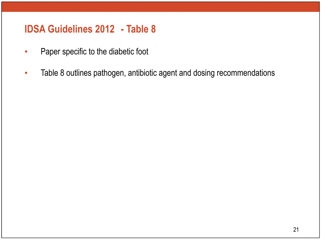 idsa guidelines 2012 table 8