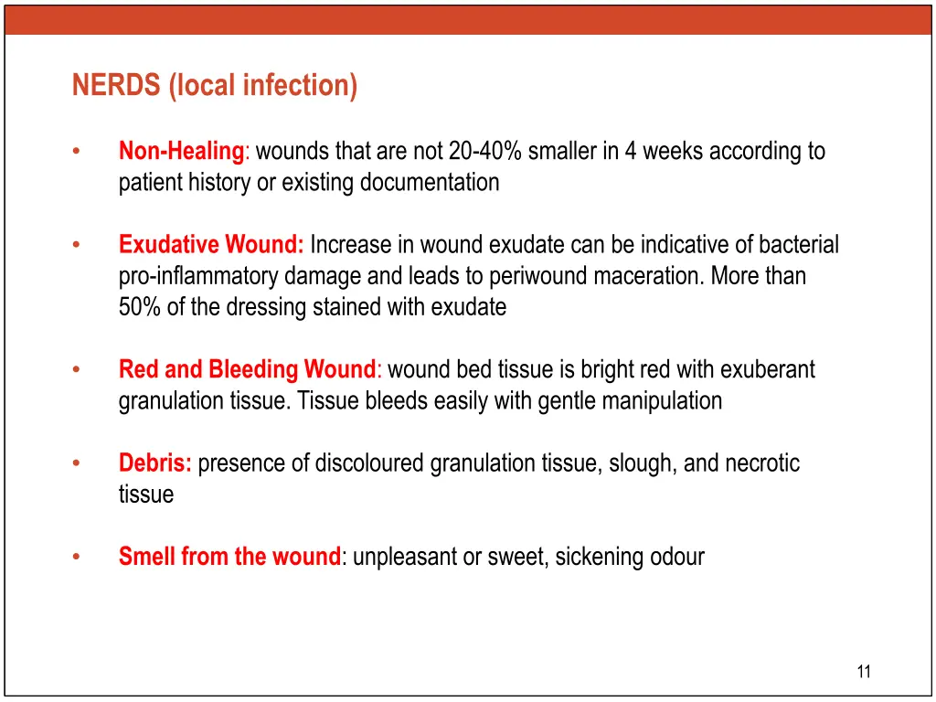 nerds local infection