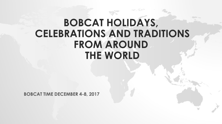 bobcat holidays celebrations and traditions from