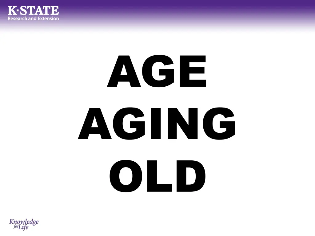 age aging old