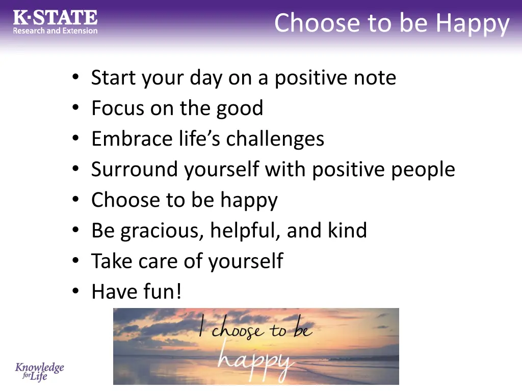 choose to be happy