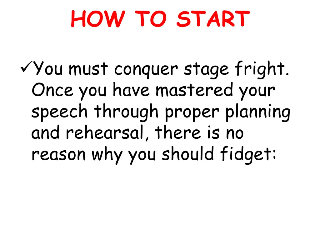 how to start