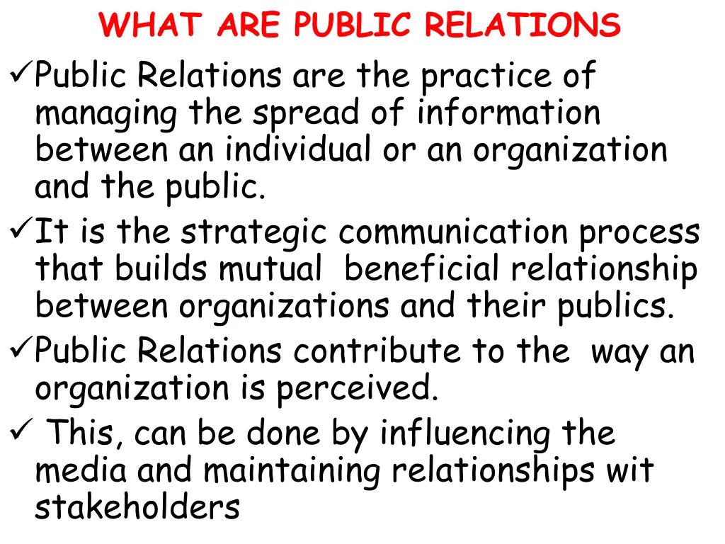 what are public relations public relations