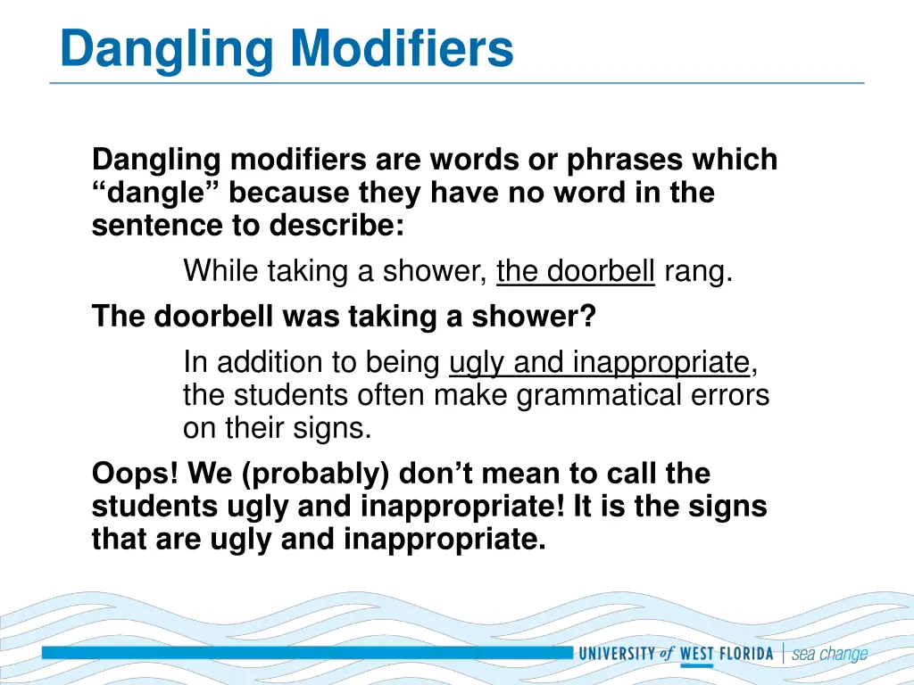 dangling modifiers