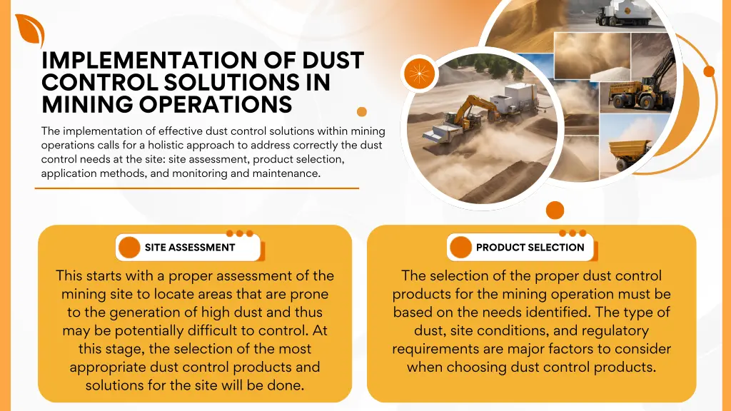 implementation of dust control solutions