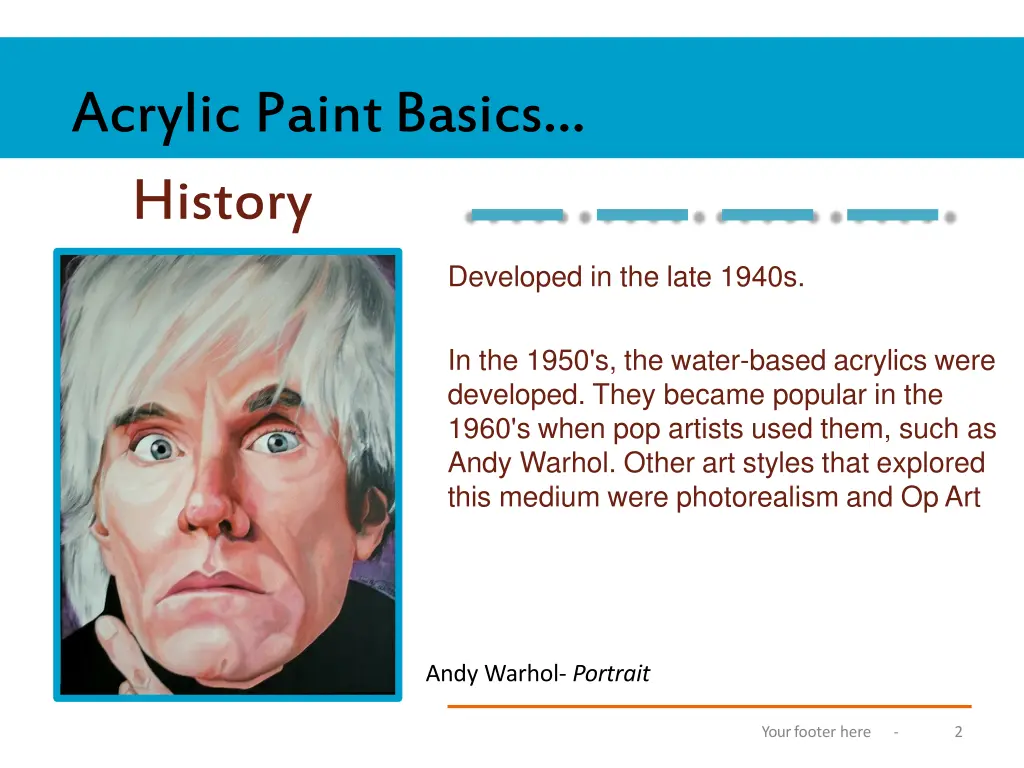 acrylic paint basics history