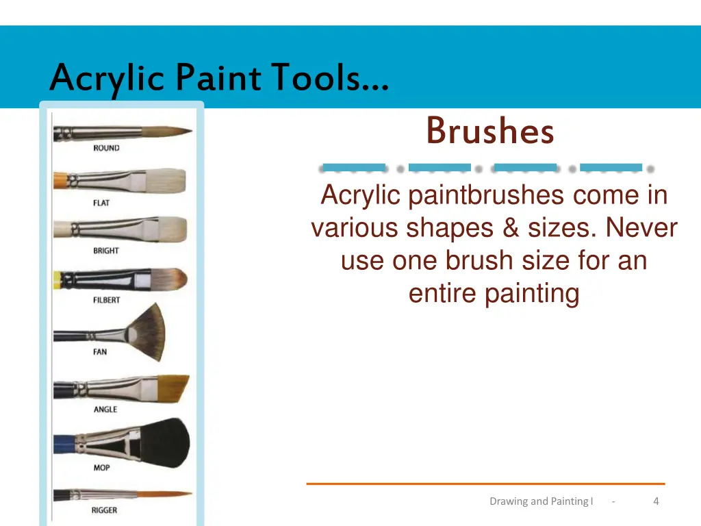 acrylic paint tools