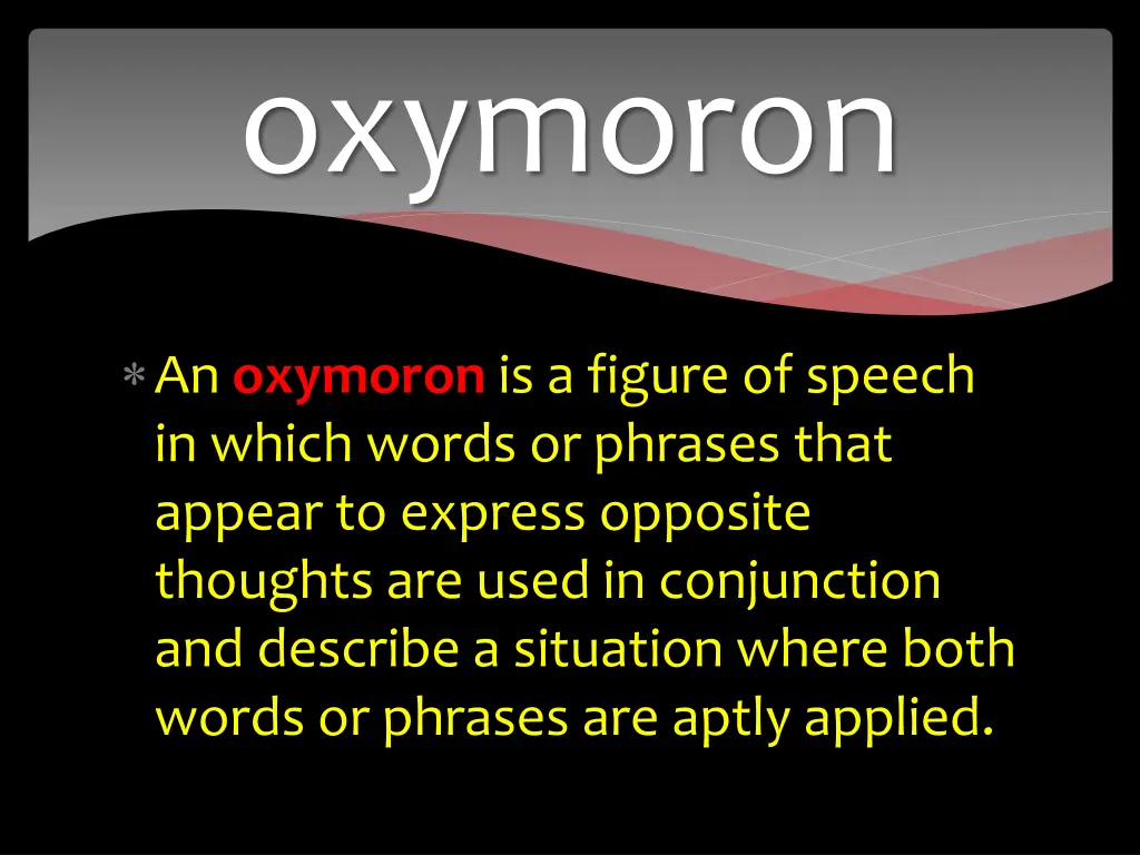 oxymoron