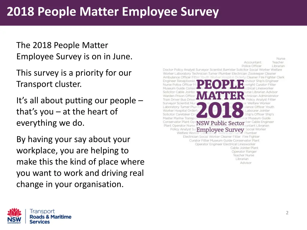 2018 people matter employee survey