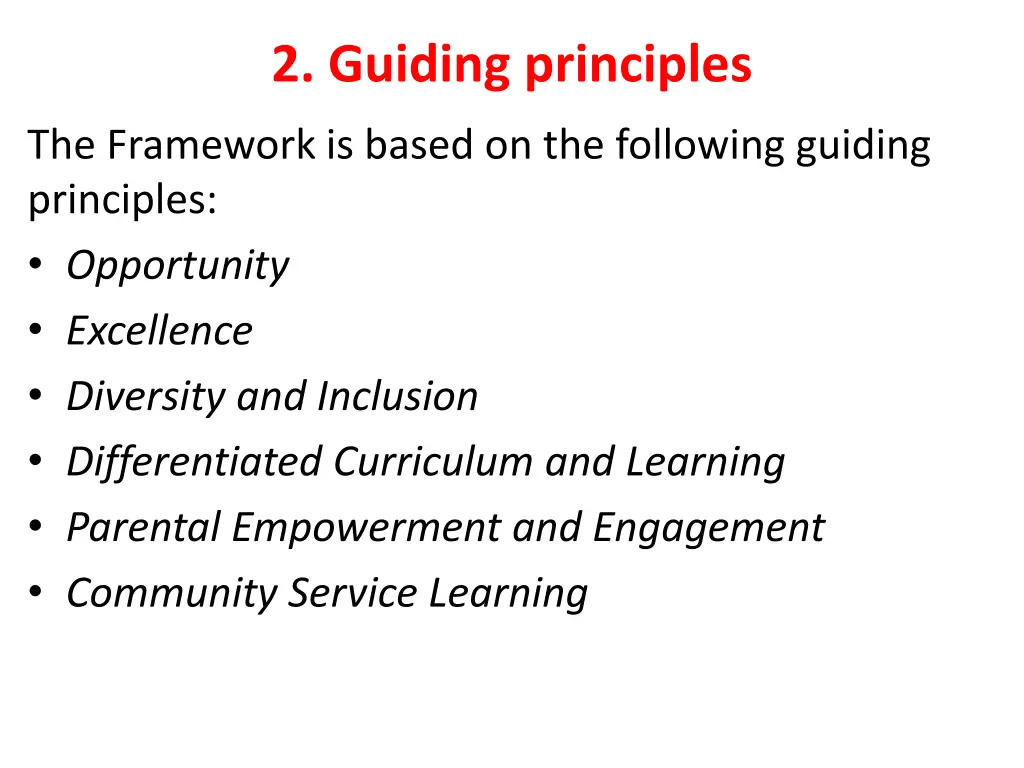 2 guiding principles