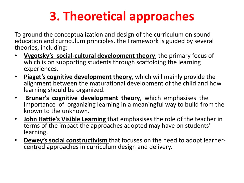 3 theoretical approaches