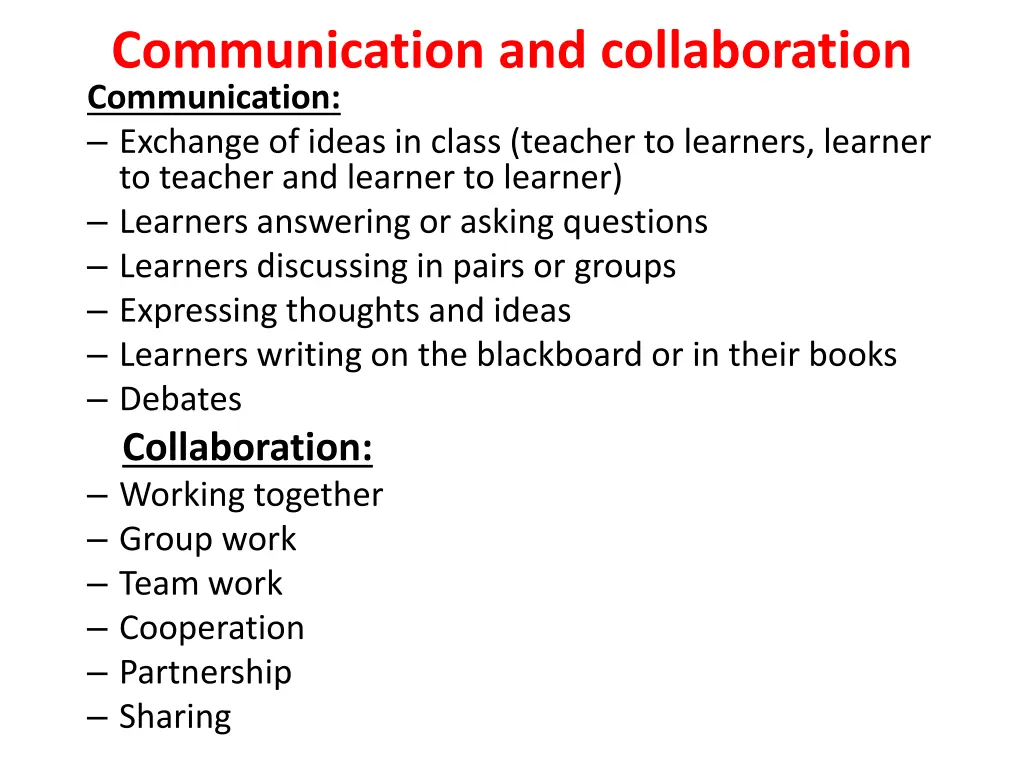 communication and collaboration communication