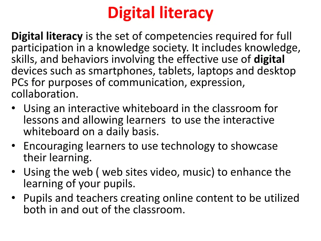 digital literacy