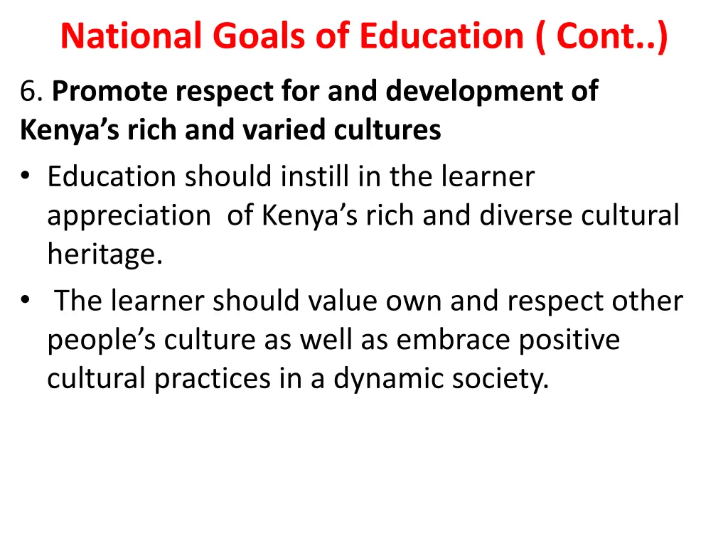 national goals of education cont 2