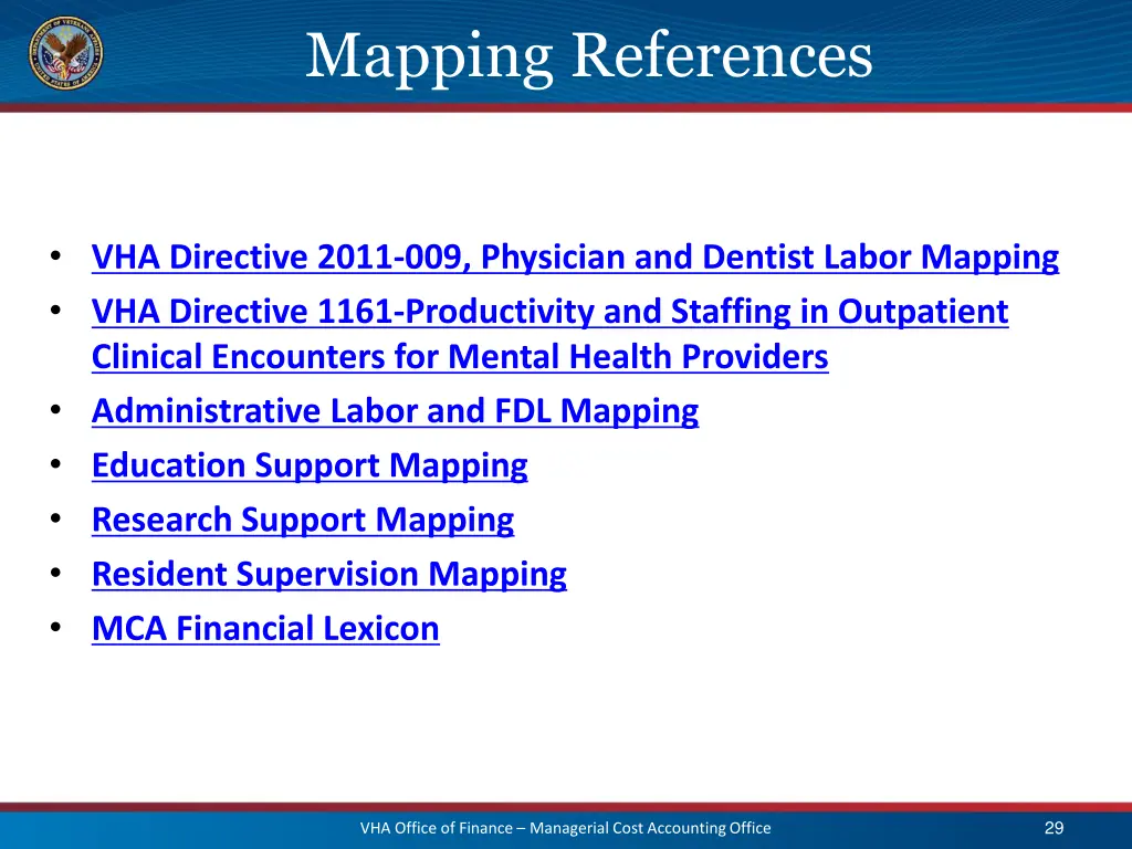 mapping references