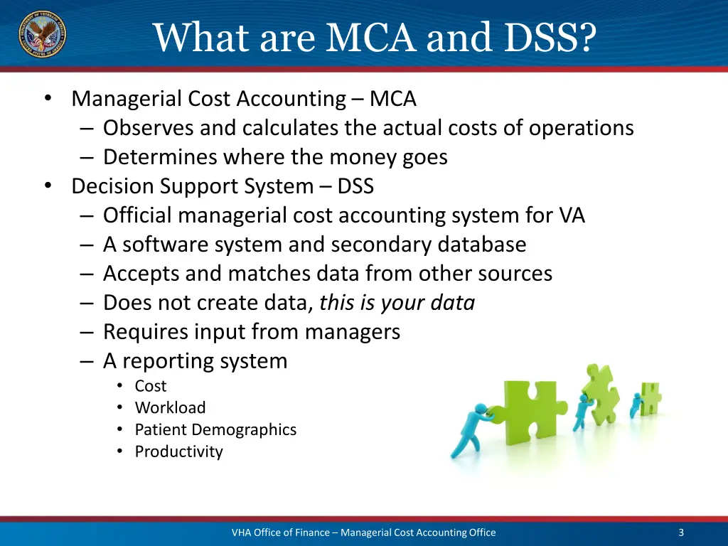 what are mca and dss