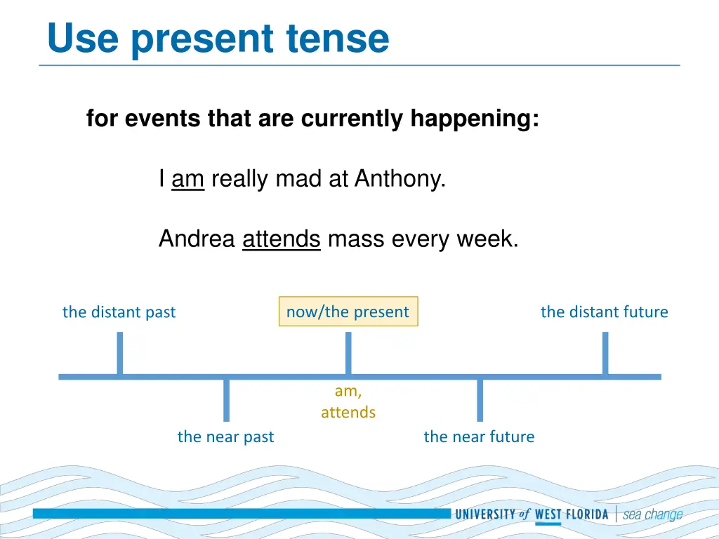 use present tense 1