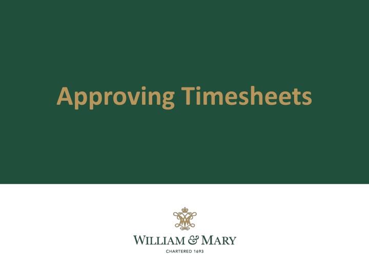 approving timesheets