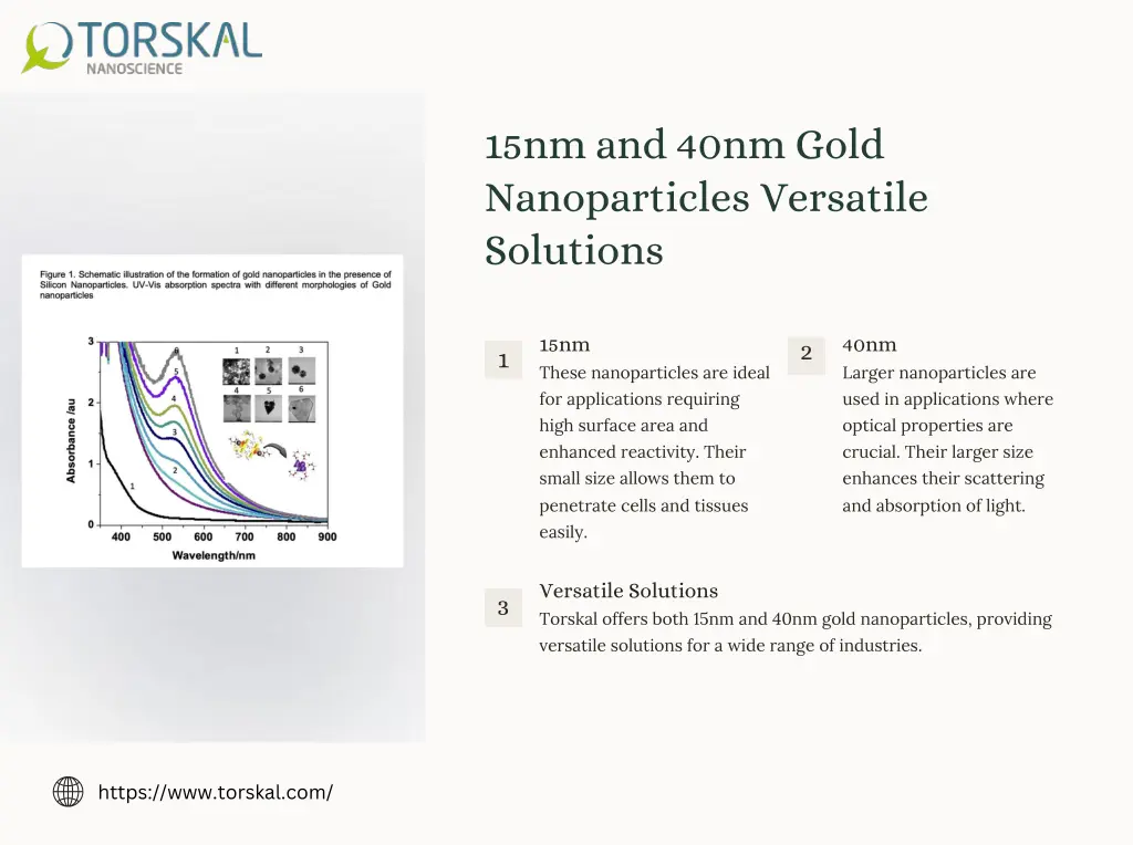 15nm and 40nm gold nanoparticles versatile