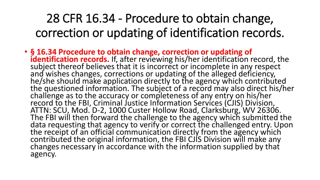 28 cfr 16 34 28 cfr 16 34 procedure to obtain