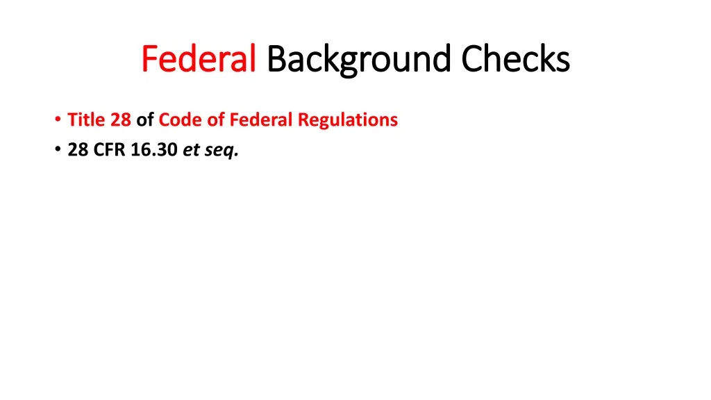 federal federal background checks background