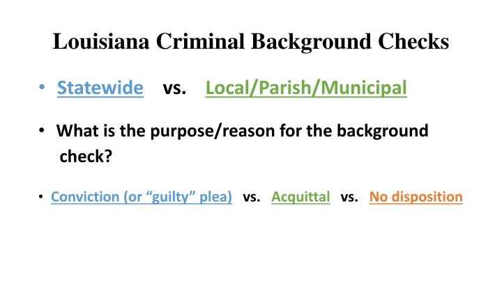 louisiana criminal background checks