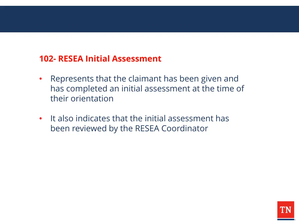 102 resea initial assessment