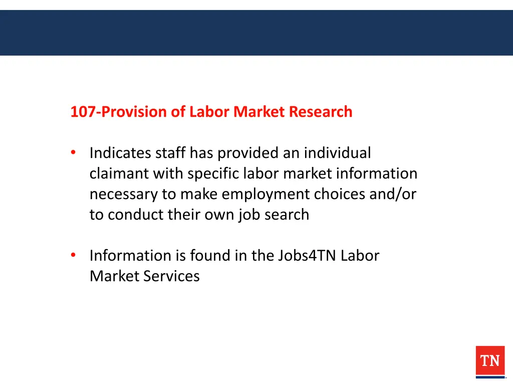 107 provision of labor market research