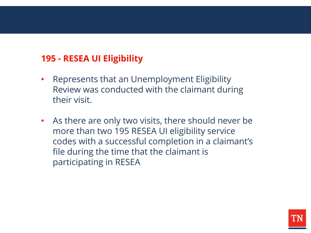 195 resea ui eligibility