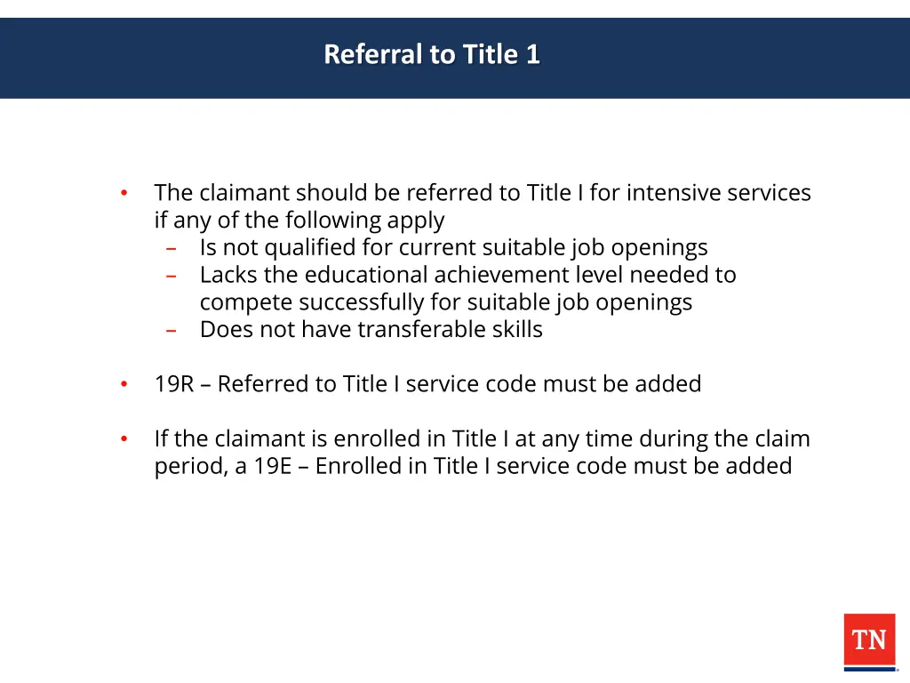 referral to title 1