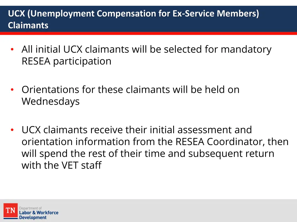 ucx unemployment compensation for ex service