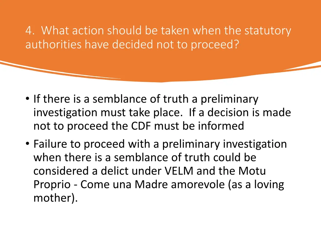 4 what action should be taken when the statutory