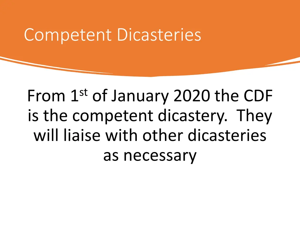 competent dicasteries