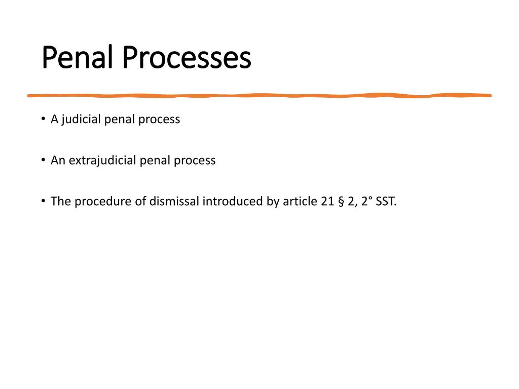 penal processes penal processes