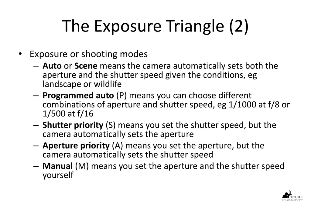 the exposure triangle 2