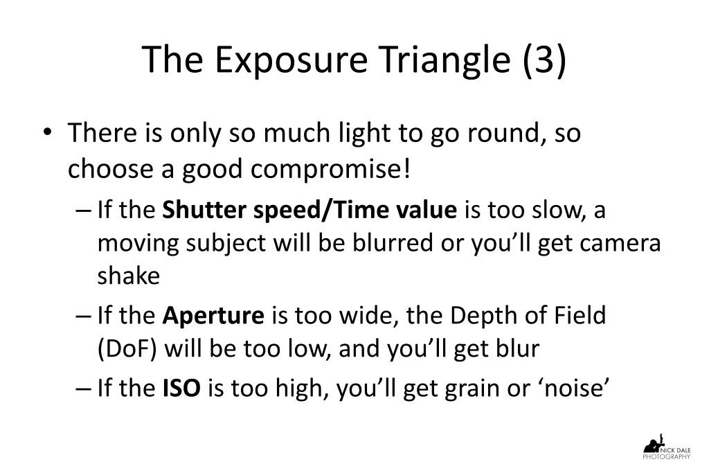 the exposure triangle 3